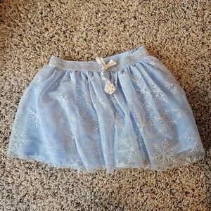 Cynthia Rowley Light Blue Snowflake Tulle Skirt